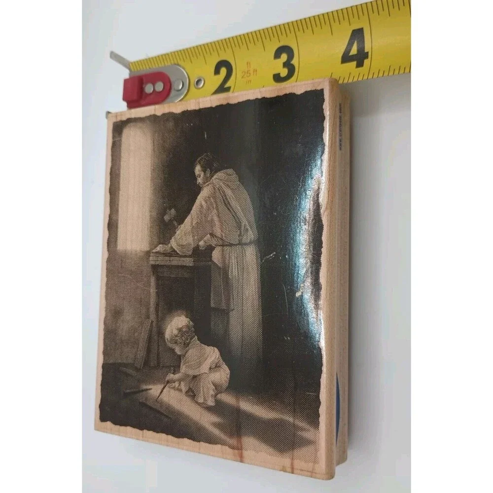 Stampabilities Destiny Father Jesus Shadow of Cross Religious Rubber Stamp